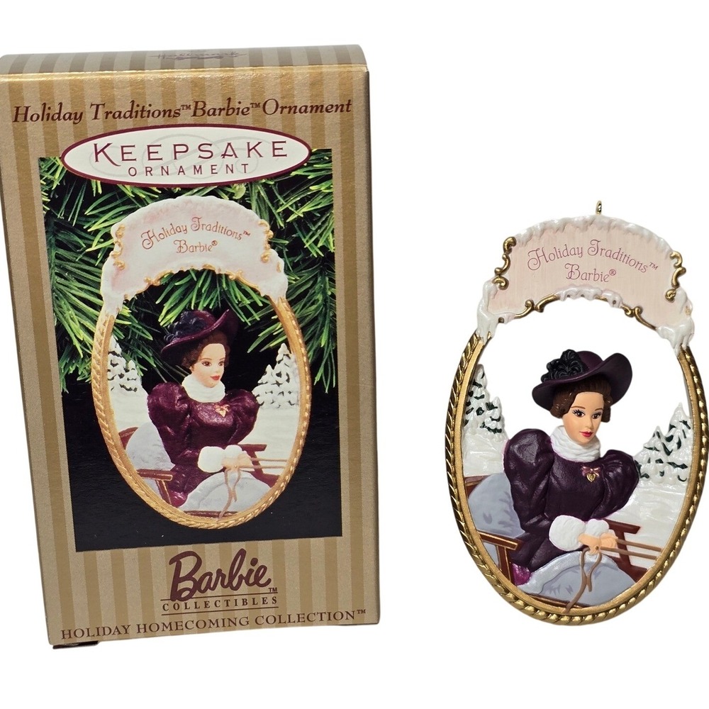 Hallmark Keepsake Holiday Traditions Barbie Ornament 1997 Anita Marra Rogers 3D